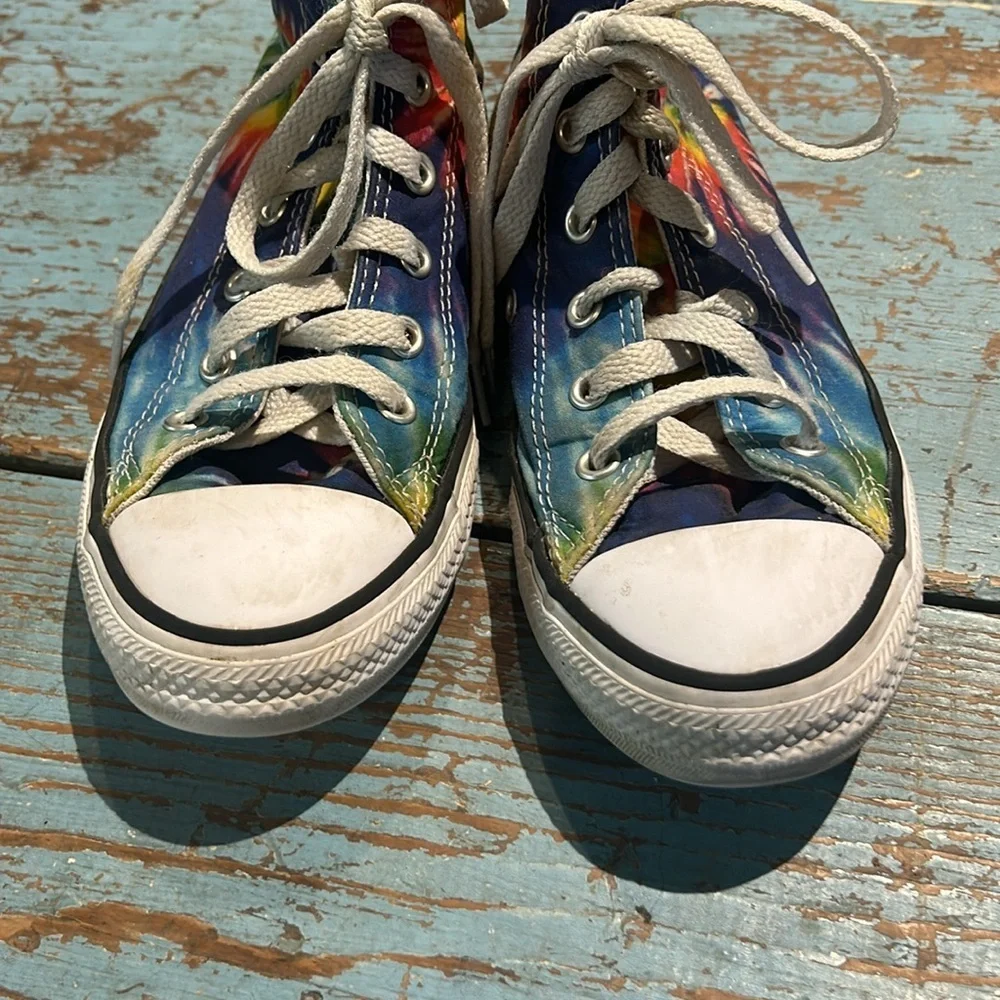 Converse Chuck Taylor All Star Tie Dye Rainbow Hi Top Youth Size 2